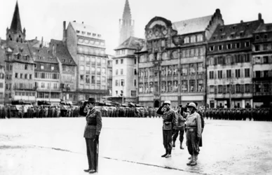 A libertação de Estrasburgo, França, novembro de 1944