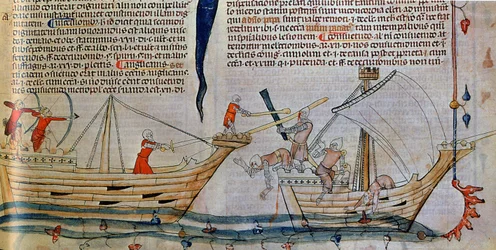 A batalha naval, ca 1340