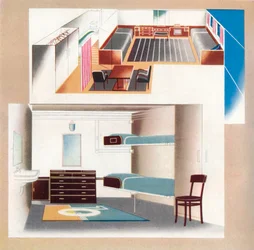 O novo Orient Liner contribui para um novo padrão de decoração, 1935