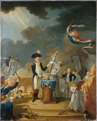 O juramento de La Fayette no Festival da Federação, 14 de julho de 1790, 1791.