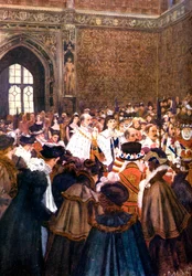 A abertura do Parlamento pelo rei Eduardo VII, c1905
