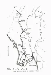 As operações da Force Viper, Birmânia, Segunda Guerra Mundial, 1942-1943 1944.