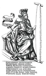 O profeta Isaías com o instrumento de seu martírio, século 15, 1870