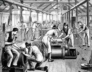 A loja de bombas em uma fábrica da Cornualha, c1880