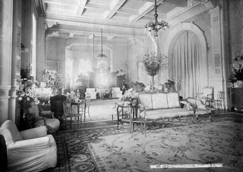 A sala de recepção, Viceregal Lodge, Índia, século 20