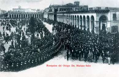 A recepção do Bispo Mariano Soler, Montevidéu, Uruguai, c1900s