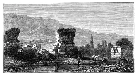 As ruínas de Sardes, Lydia, Turquia, c1890