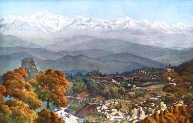As neves de Jalapahar, Darjeeling, Índia, início do século XX