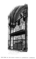 O túmulo de Eduardo, o Príncipe Negro, catedral de Cantuária