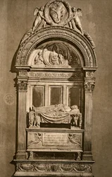 O túmulo de Leonardo Bruni c1369-1444, Basílica de Santa Croce, Florença, 1882