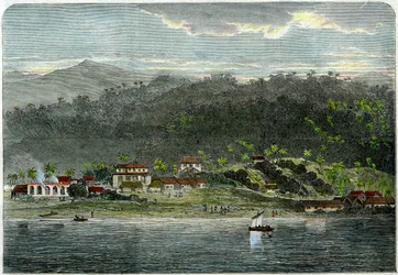 A cidade de Morant, Morant Bay, Jamaica, c1880