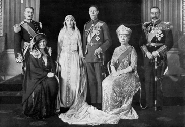 O casamento do Duque de York e Lady Elizabeth Bowes-Lyon, 1923