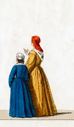 Figurino de teatro para peça de Shakespeares, Henrique VIII, século XIX