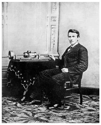 Thomas Edison, inventor americano, c1878 1956