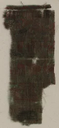 Três fragmentos de seda gótica italiana, 1300s.
