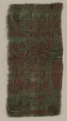 Três fragmentos de seda gótica italiana, 1300s.