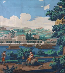 Três painéis unidos: as vistas de Lyon, França, primeira edição, 1821.