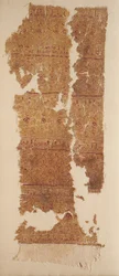 Tiraz com bandas de guilhoché densas, anos 1100.