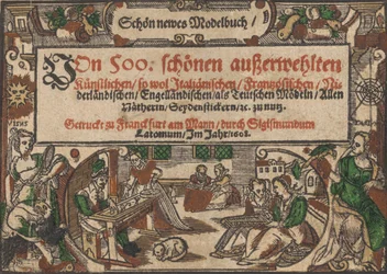 Página de rosto de Schön newes Modellbuch Página 1r, 1608.