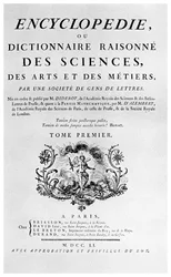 Página de rosto da Denis Diderots Encyclopedie, 1751 1956