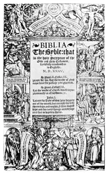 Página de rosto da Bíblia em Coverdale, 1535 1926
