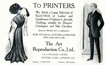 Para impressoras - A Art Reproduction Co., Ltd propaganda, 1909.