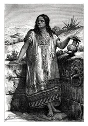 Garota tolteca, México, século XIX