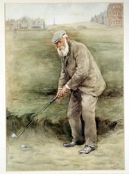 Tom Morris sênior, jogador de golfe britânico, retrato, c1910