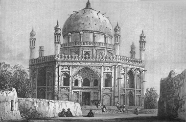 Túmulo de Ahmed Shah, adjacente à cidadela, Candahar, c1880