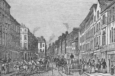 Tooley Street na primeira metade do século XIX, c1840, 1912