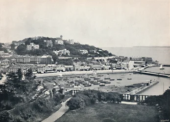 Torquay - vista geral de Waldron Hill, 1895