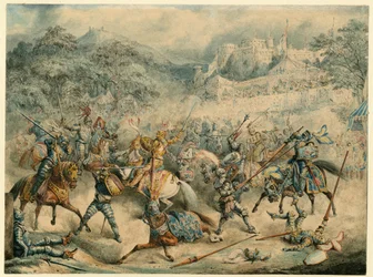 Torneio de cavaleiros montados, 1840