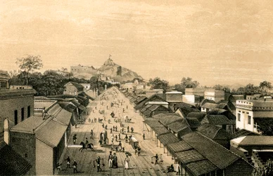Cidade e forte de Trichinopoly, Índia, 1847