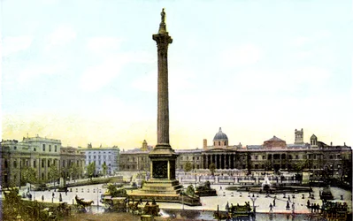 Trafalgar Square e Nelsons Column, Londres, século 20