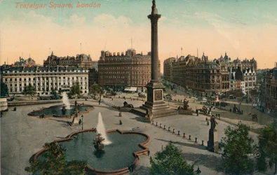 Trafalgar Square, Londres, c1900.