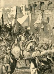Entrada triunfal de Richard I. e Philip Augustus Into Acre, 1191, 1890.