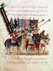 Tropa de cavaleiros em uma cerimônia religiosa, c1240