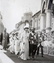 Família czares nas comemorações do 300º aniversário da Casa de Romanov, Rússia, 1913
