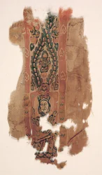 Ornamento de túnica com parte de um santo, c. 600s - 700s.
