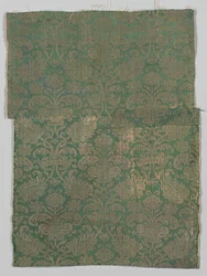 Dois comprimentos de matéria têxtil, 1500s.