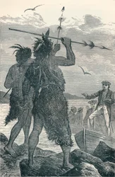 Capitão Cooks Landing, de disputa de dois nativos, 1904