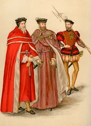 Dois pares em suas vestes e uma alabarda, século XVI, 1893
