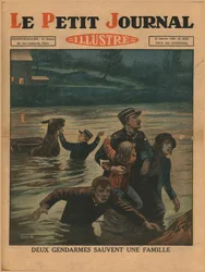 Dois policiais salvam uma família, 1930.
