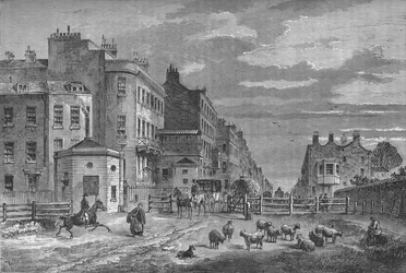 Tyburn Turnpike, Westminster, Londres, 1820 1878