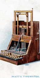 Máquina de escrever patenteada por John Pratt em 1866 1915