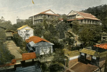 Um hotel A Kioto, hotel em Kyoto, 1900.