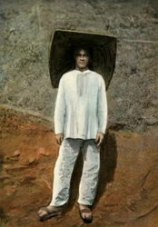 Um menor. Terno de trabalho, um mineiro em roupas de trabalho, 1900.
