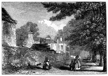 Upper Flask Tavern, Hampstead Heath, residência de George Steevens, 1840