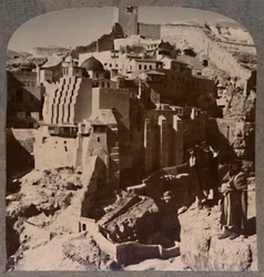 Vale de Mar Saba e Convento, de Brook Kedron, c1900