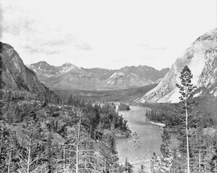 Vale do rio Bow, Alberta, Canadá, c1900.